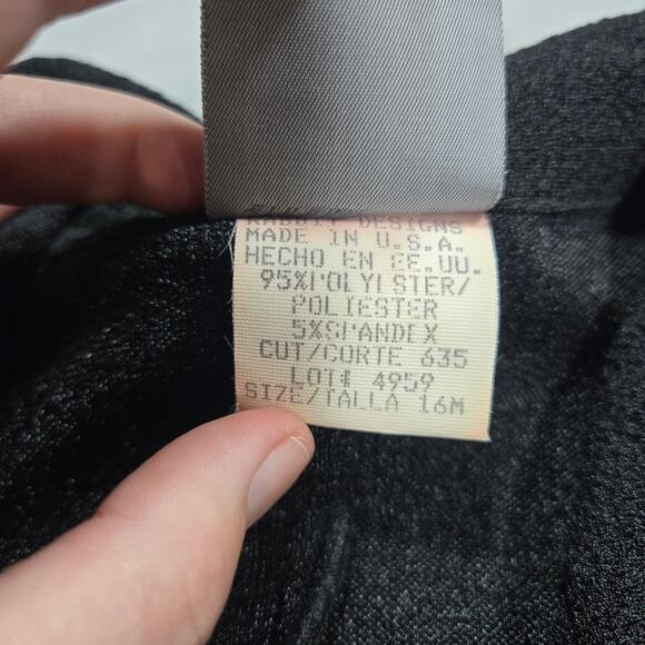 Rabbit Designs Women Sz 16 Black Long Single Button Jacket Cardigan Witchy EUC - Picture 7 of 10